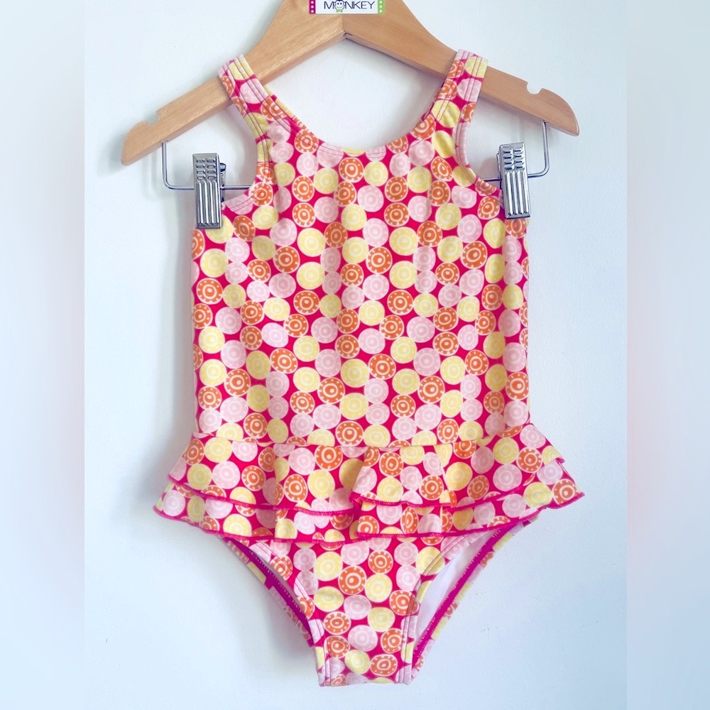 4T L.L. Bean One-piece Tutu Swimsuit Lollypops